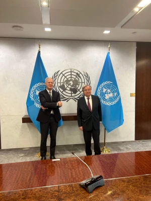 John Denton met with UN Secretary General Antonio Guterres