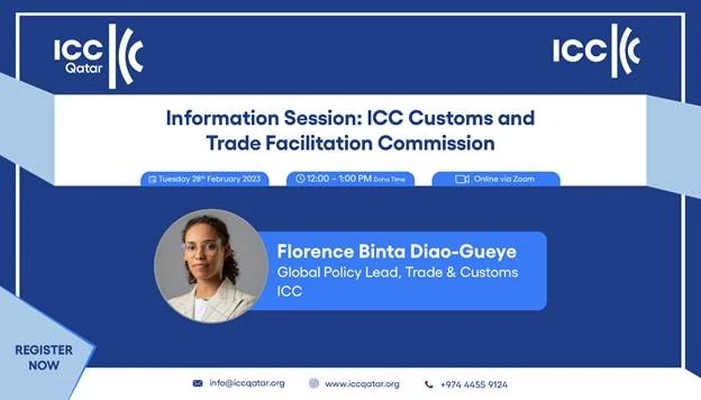 برگزاری جلسه مجازی اطلاع رسانی پیرامون کمیسیون گمرکی و تجاری ICC  به میزبانی قطر