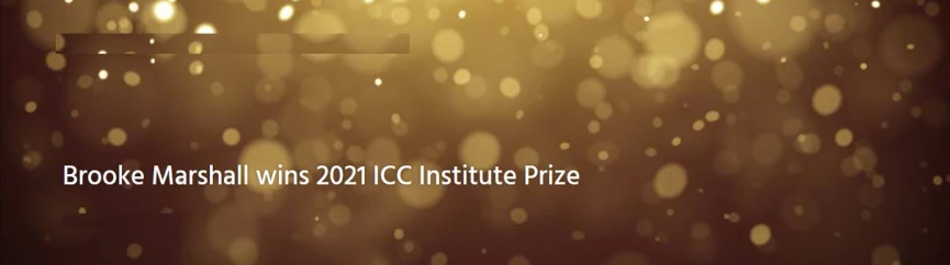 Brooke Marshall wins 2021 ICC Institute Prize