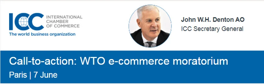 درخواست ICC  از کمیته های ملی و اعضای خود جهت حمایت و اقدامات مقتضی به منظور تضمین تمدید مدت توقف عوارض گمرکی برای انتقالات الکترونیک